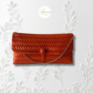 Anyam Clutch - Orange