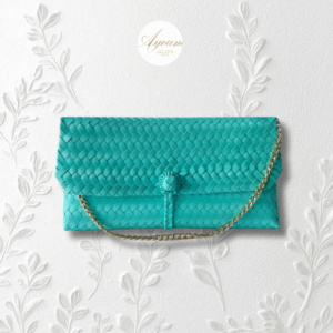 Anyam Clutch - Turqouise