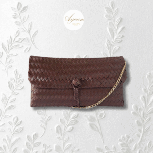 Anyam Clutch - Redbean Brown
