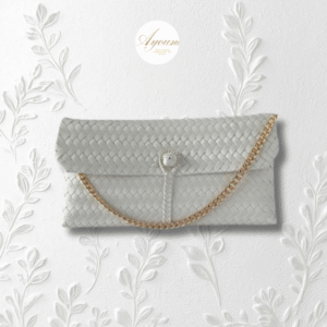Anyam Clutch - White