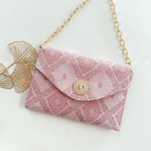 Songket Clutch - Rose Gold pink