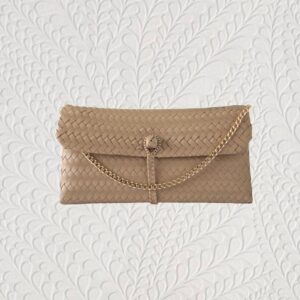 Anyam Clutch - Nude/ Tan