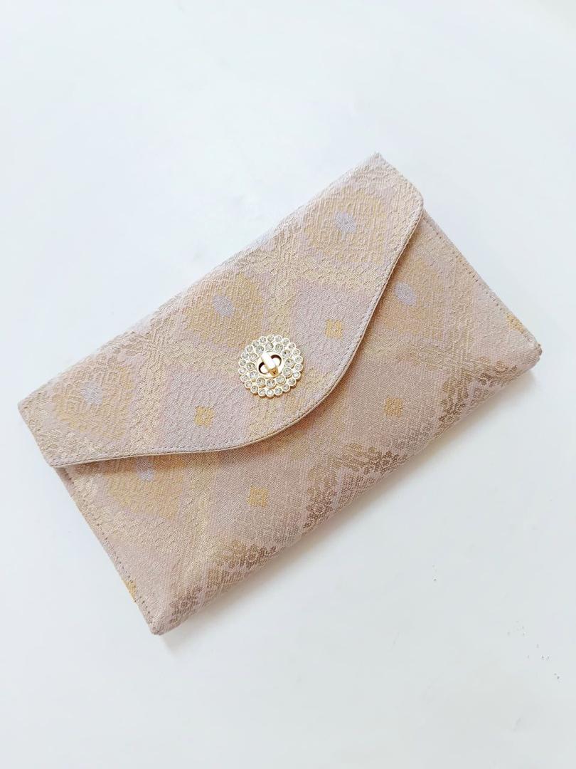 Songket Clutch - Taupe (Nude Gold)