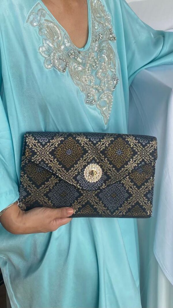 Songket Clutches - Black Gold - Image 5