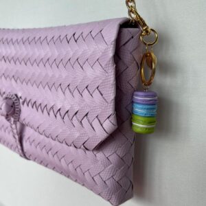 Handmade Macaron Keychain - Purple/Baby Blue/Apple Green