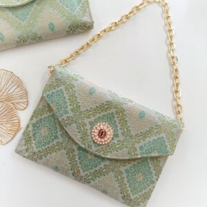 Songket Clutches - Sage Green